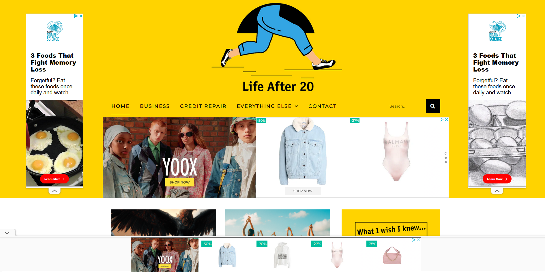 LifeAfter20 homepage snippit